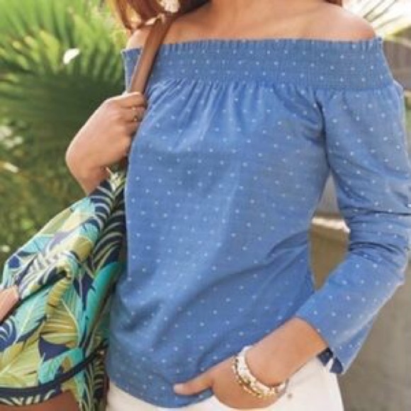 Stella&dot Gemma Top.  Blue.  XXL, 1X. - Picture 1 of 4